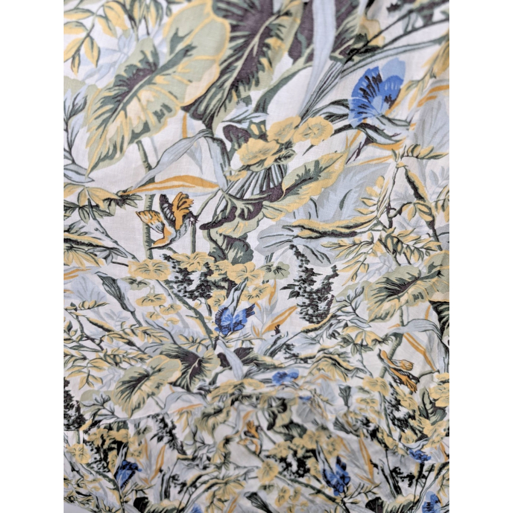 Abercrombie & Fitch Gabriella Linen Maxi Dress XXLP Floral Butterfly Cottagecore - Picture 8 of 13
